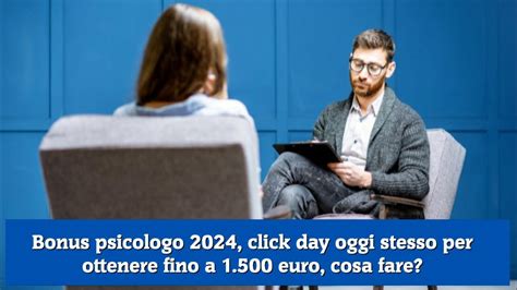 Bonus Psicologo Click Day Oggi Stesso Per Ottenere Fino A