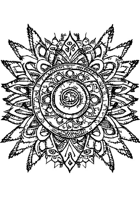 Henna Coloring Page · Creative Fabrica