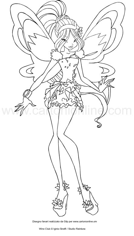 Disegno Di Flora Tynix Winx Club Da Colorare