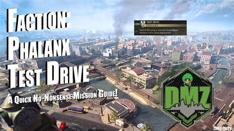 DMZ Test Drive Mission Guide Phalanx Faction YouTube