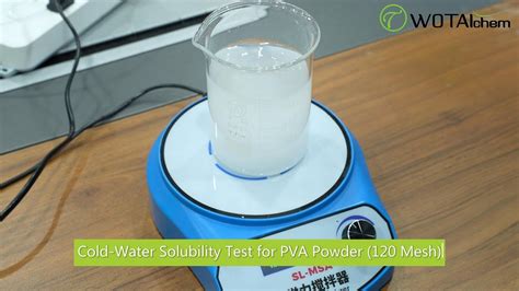 How To Make Pva Solution Cold Water Solubility Test For Pva Powder