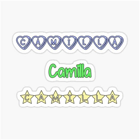 Camilla Name Sticker Pack Sticker For Sale By LITZEEEY Redbubble