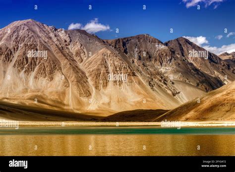 Beautiful Mountains And Pangong Tso Lake It Is A Huge Lake In Ladakh