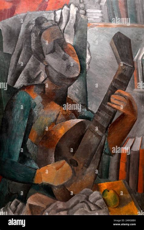 Woman Playing A Mandolin 1909 By Pablo Picasso State Hermitage Museum