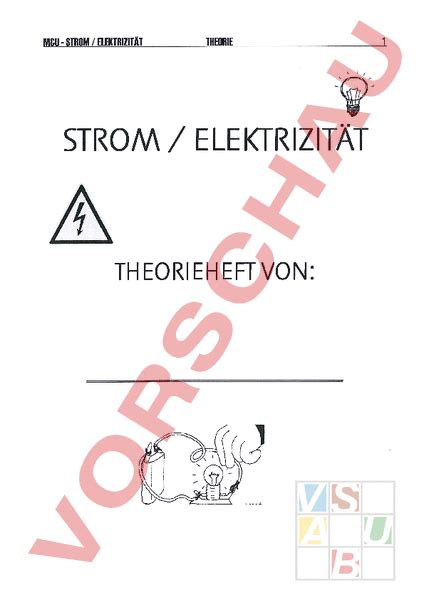 Arbeitsblatt Elektrizität Strom Physik Elektrizität Magnetismus