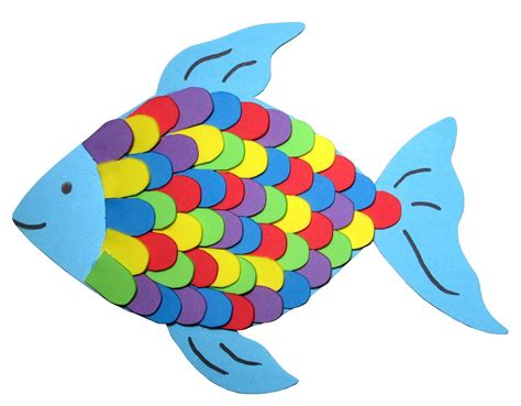 Malvorlage Fisch Schuppen Rainbow Fish Crafts Summer Arts And Crafts