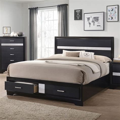 Black Queen Bedroom Set With Storage / Laguna Hills Black Storage ...