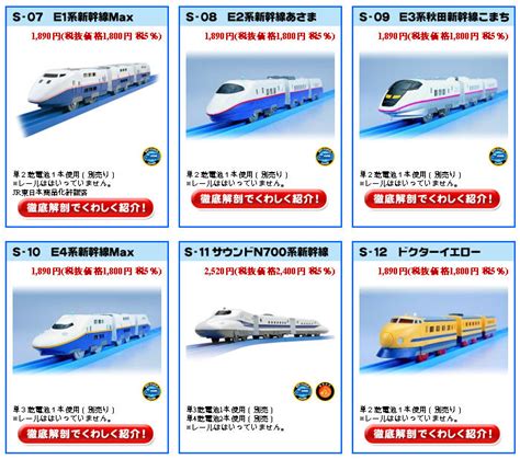 Plarail | Tomica | Play Hobby: Plarail Shinkansen Train Series Catalog