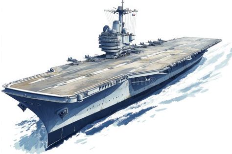 Esta Ilustración Clipart Muestra El Portaaviones Hms Ark Royal Como Un