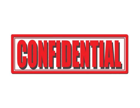 Confidential Stamp With Scuffed Grunge Style Imprint Visual Image Rough