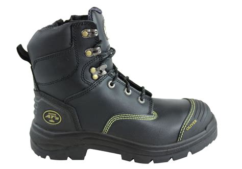 Oliver Mens AT 55345Z Zip Side Lace Up Steel Cap Work Boots | Brand ...