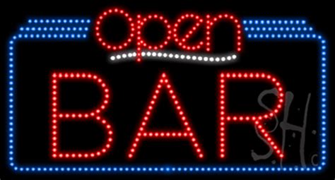 Bar Open Animated LED Sign - Bar LED Signs - Everything Neon