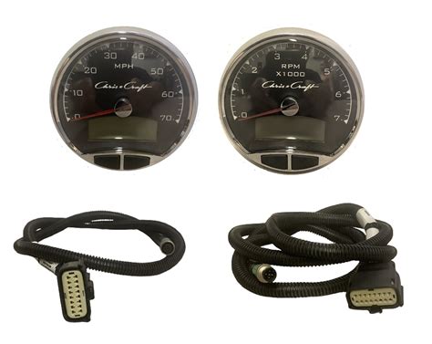 Chris Craft Medallion Speedometer Tachometer Digital Gauge Kit