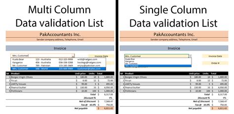 Multiple Column Data Validation Lists In Excel How To