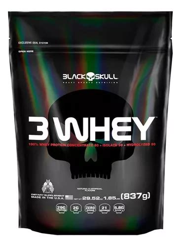 Whey Protein G Black Skull Caveira Preta Sabor Baunilha Mercadolivre