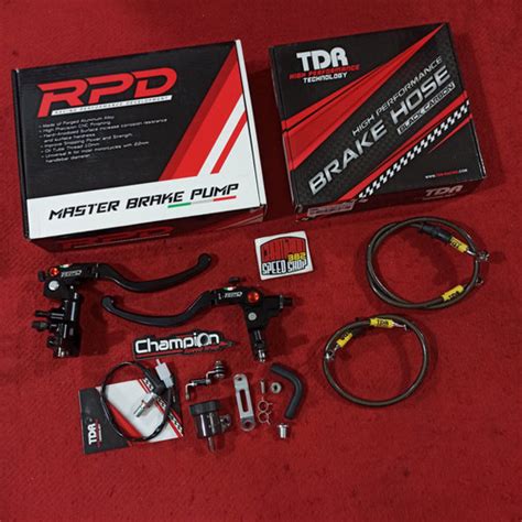 Jual Paket Master Rem RPD Selang Rem TDR Black Carbon All New Aerox 155