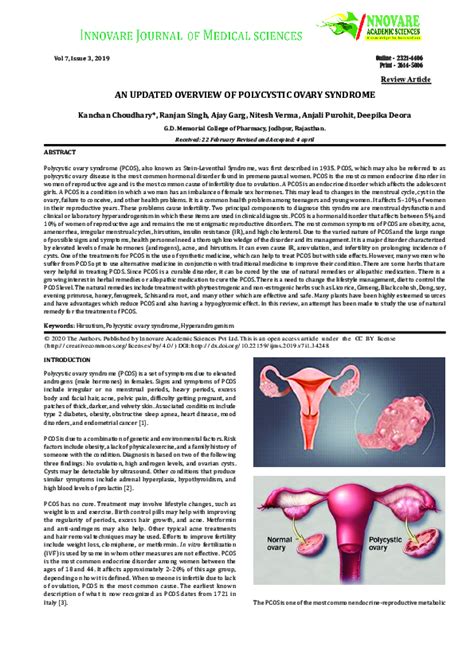 Pdf An Updated Overview Of Polycystic Ovary Syndrome