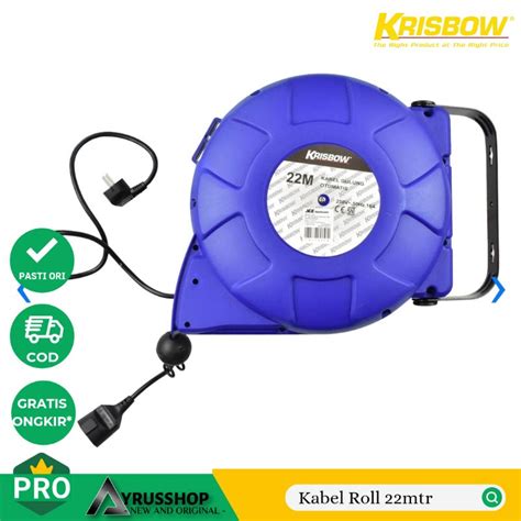 Jual Krisbow Kabel Roll 22mtr Penggulung Otomatis SNI Cable Reel Gulung