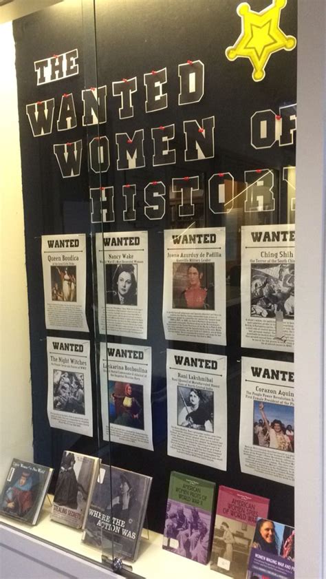 The Wanted Women Of History Library Display For Women S History Month