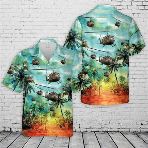 Trsi Bc Us Army Bell Uh Huey Hawaiian Shirt