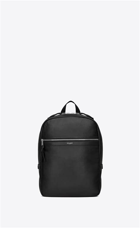 Saint Laurent Laptop City Backpack In Smooth Leather In Black For Men