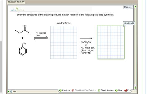 Draw The Structures Of The Organic Products In Each Reaction Of The