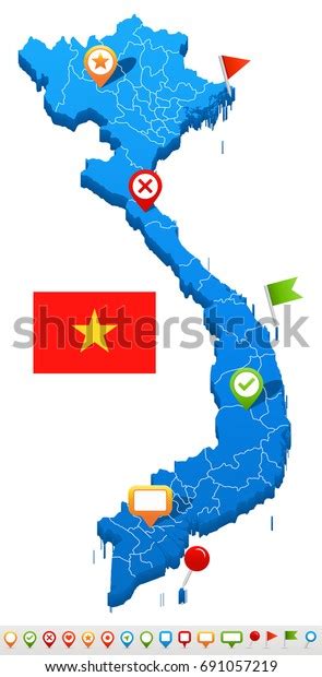 Vietnam Map Flag Vector Illustration Vector De Stock Libre De