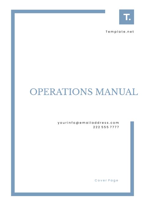 Operations Manual Templates Edit Online And Download