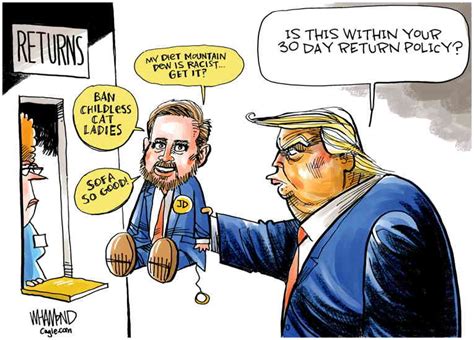 Political Cartoon On JD Vance Cons The Don By Dave Whamond Canada