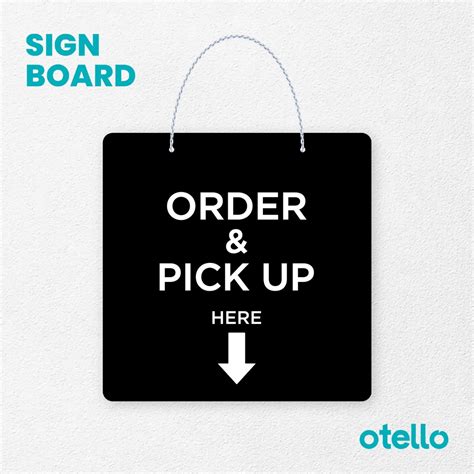 Jual Otello Signage Order Pick Up Here Tegak Signage Board Acrylic