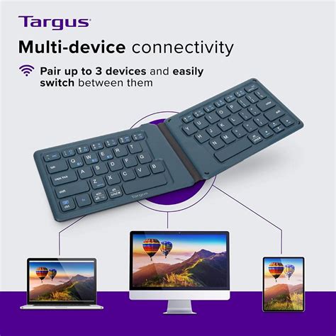 Readystock Targus Ergonomic Foldable Bluetooth Keyboard Split Travel Keyboard Wireless