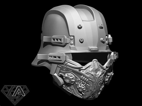 STL file Wolfenstein cybersoldaten custom helmet 3D print model・3D ...