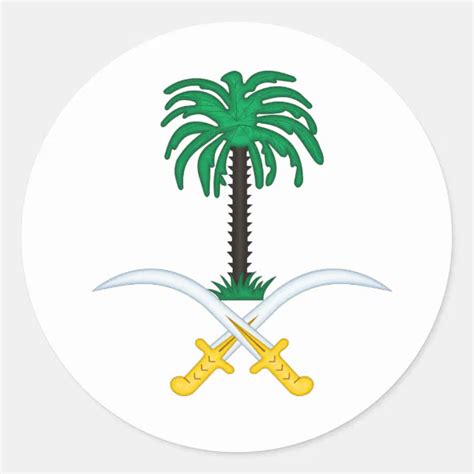 Emblem Of Saudi Arabia Classic Round Sticker Zazzle