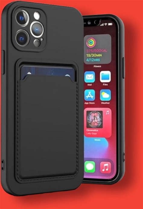 Apple Iphone Pro Case Hoesje Met Pasjeshouder Zwart Bol