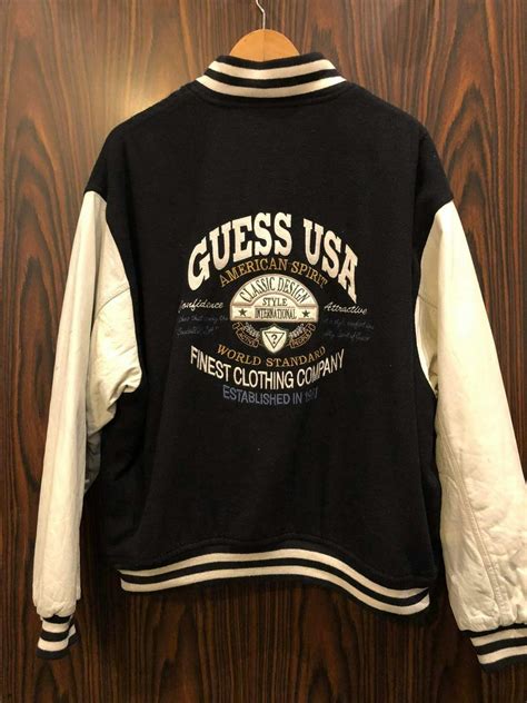 Vintage Vintage 90s Guess Varsity Jacket Grailed