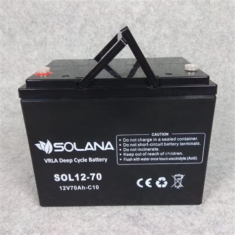 Jual SOLANA BATTERY VRLA DEEP CYCLE 12V 70AH BATERAI KERING SOLANA