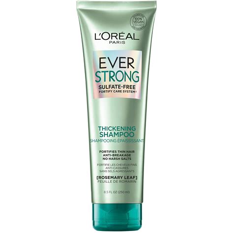 Loreal Paris Hair Care Everstrong Thickening Sulfate Free Shampoo Thickens Strengthens For