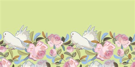 Rose Dove Border Vector Images 63