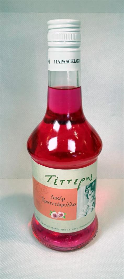 Rose Liqueur Tetteris Liqueurs From Chios Island