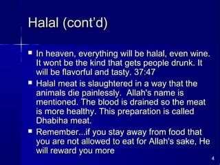 Presentation on halal and haram | PPT