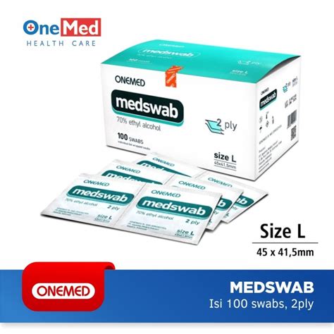 Jual Med Swab Tissue Alkohol Ply Onemed Box Pcs Shopee Indonesia