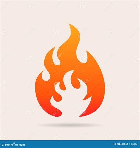 Fire Icon Fire Flame Symbol Bonfire Logotype Stock Vector