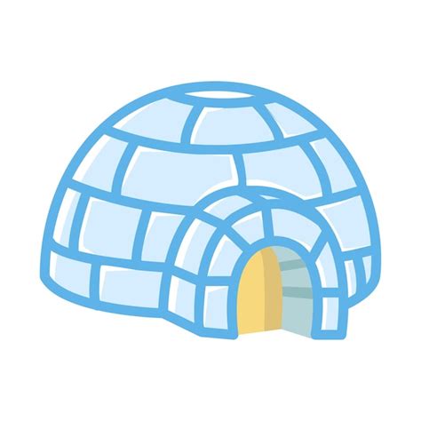 Premium Vector Igloo Ice House Flat Icon