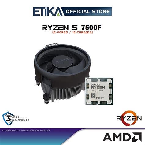 AMD Ryzen 5 7500F MPK 6 Cores AM5 Socket Desktop CPU Processor AMD