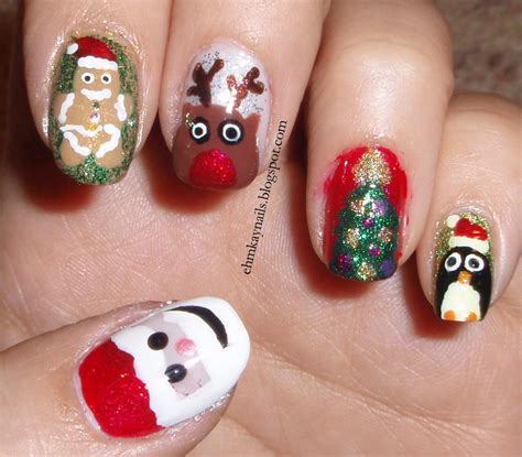 Merry Christmas How To Do Nail Art Designs At Home Christmas Nail Art