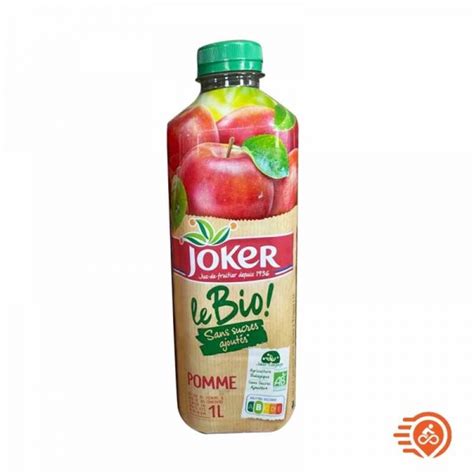 Jus De Fruits Naturel Joker Le Bio Saveur Pomme Litre Sans