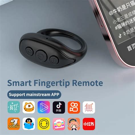 Portable Fingertip Selfie Video Controller For Tik Tok Ring Automatic