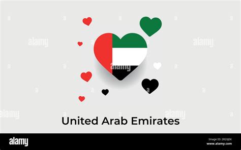 United Arab Emirates Country Heart Love United Arab Emirates National