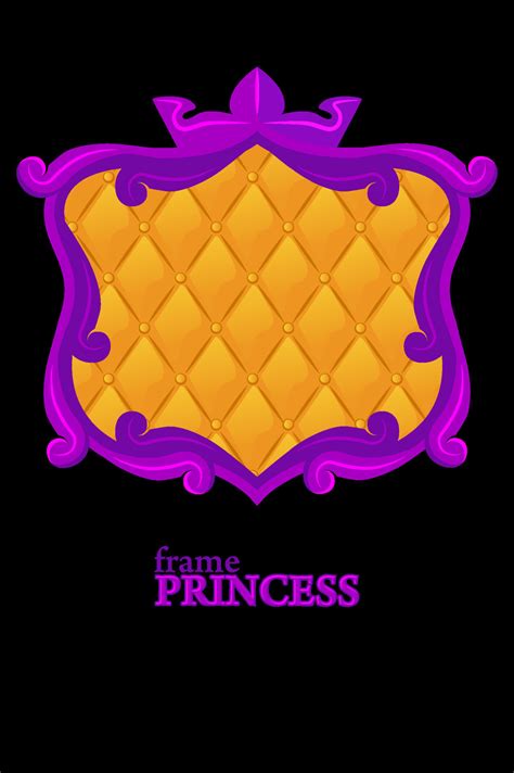 Princess Purple Frame With Geometric Upholstery Cartoon Avatars For