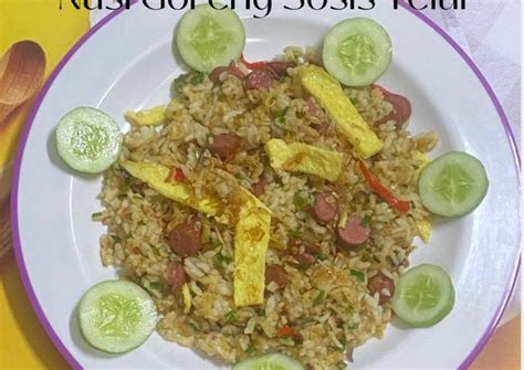 Resep Nasi Goreng Sosis Telur Oleh Agustina Erlinda Cookpad